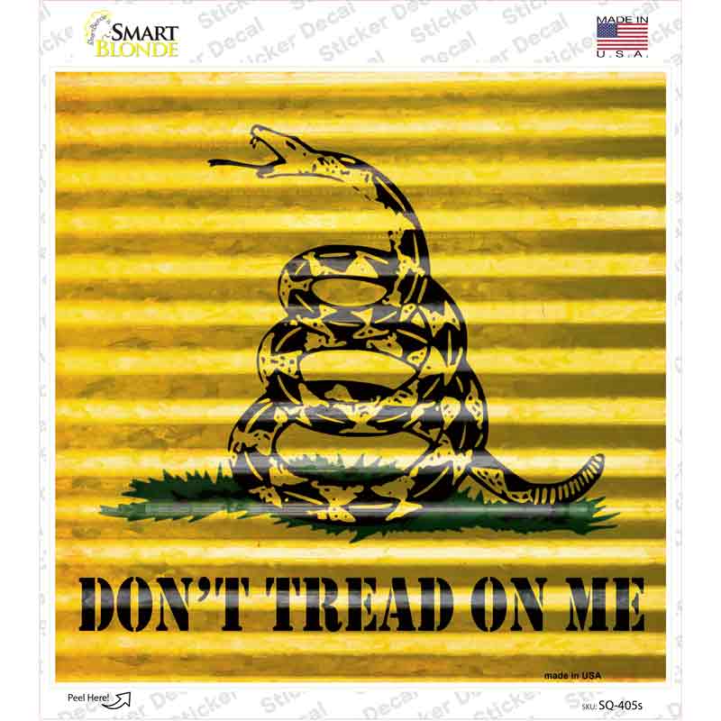 Dont Tread On Me Novelty Square Sticker Decal