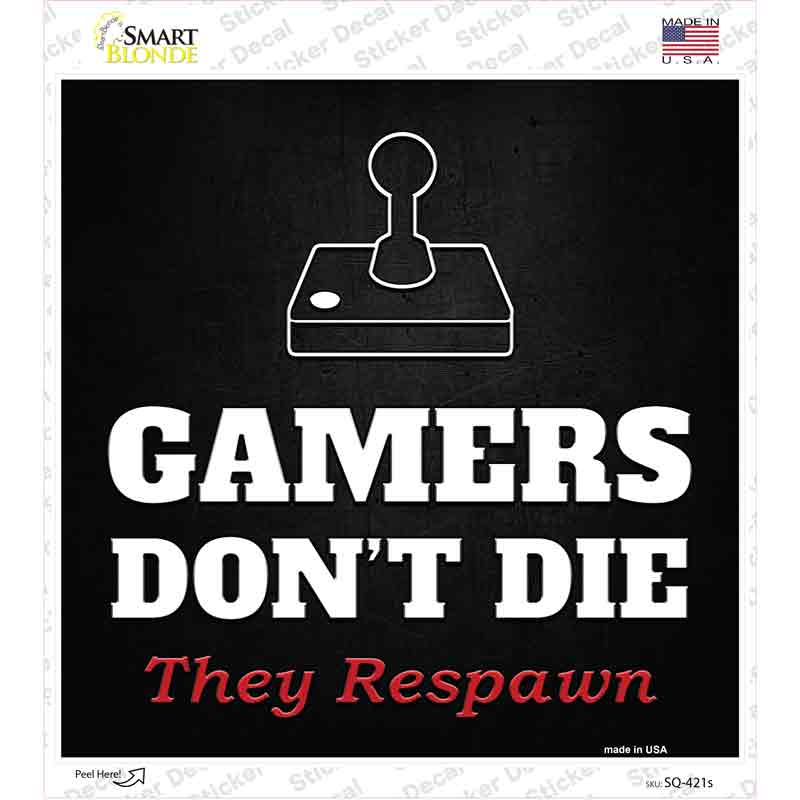 Atari Gamers Dont Die Novelty Square Sticker Decal