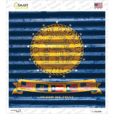 Georgia Flag Corrugated Effect Novelty Square Sticker Decal