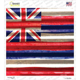 Hawaii Flag Corrugated Effect Novelty Square Sticker Decal