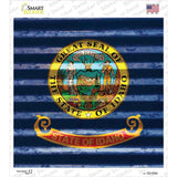 Idaho Flag Corrugated Effect Novelty Square Sticker Decal