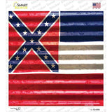 Mississippi Flag Corrugated Effect Novelty Square Sticker Decal
