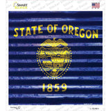 Oregon Flag Corrugated Effect Novelty Square Sticker Decal