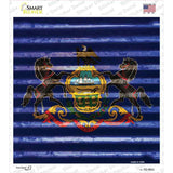 Pennsylvania Flag Corrugated Effect Novelty Square Sticker Decal
