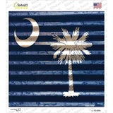South Carolina Flag Corrugated Effect Novelty Square Sticker Decal