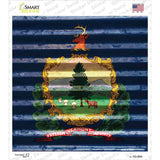 Vermont Flag Corrugated Effect Novelty Square Sticker Decal