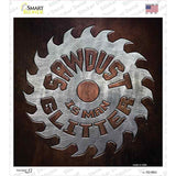 Sawdust is Mans Glitter Novelty Square Sticker Decal