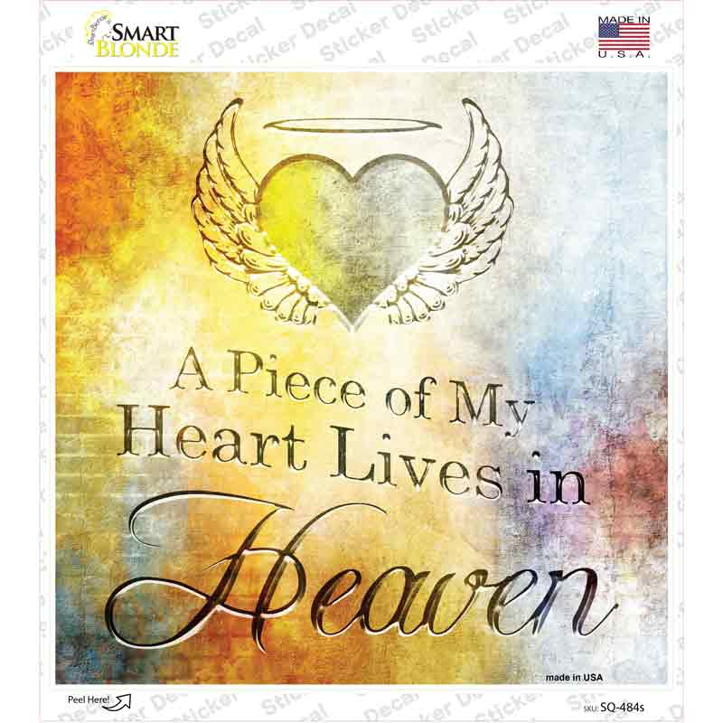Piece of My Heart Novelty Square Sticker Decal