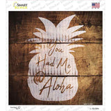 You Had Me At Aloha Painted Stencil Novelty Square Sticker Decal