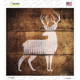 Deer Painted Stencil Novelty Square Sticker Decal