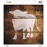 Cow Painted Stencil Novelty Square Sticker Decal