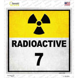 Radioactive 7 Novelty Square Sticker Decal