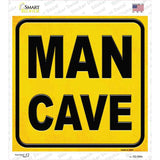Man Cave Novelty Square Sticker Decal