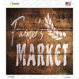 Farmers Market Novelty Square Sticker Decal
