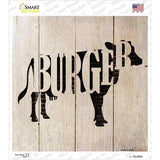 Cows Make Burgers Novelty Square Sticker Decal