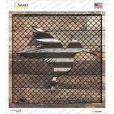 Corrugated Hummingbird on Wood Novelty Square Sticker Decal