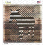 Corrugated Donkey on Wood Novelty Square Sticker Decal