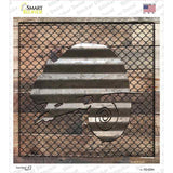 Corrugated Chameleon on Wood Novelty Square Sticker Decal