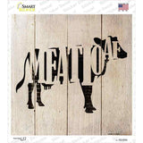 Cows Make Meatloaf Novelty Square Sticker Decal