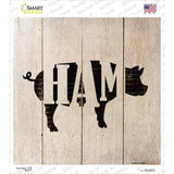 Pigs Make Ham Novelty Square Sticker Decal