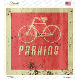 Bicycle Parking Novelty Square Sticker Decal
