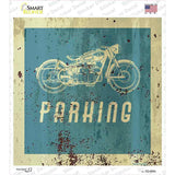 Motorcycle Parking Novelty Square Sticker Decal