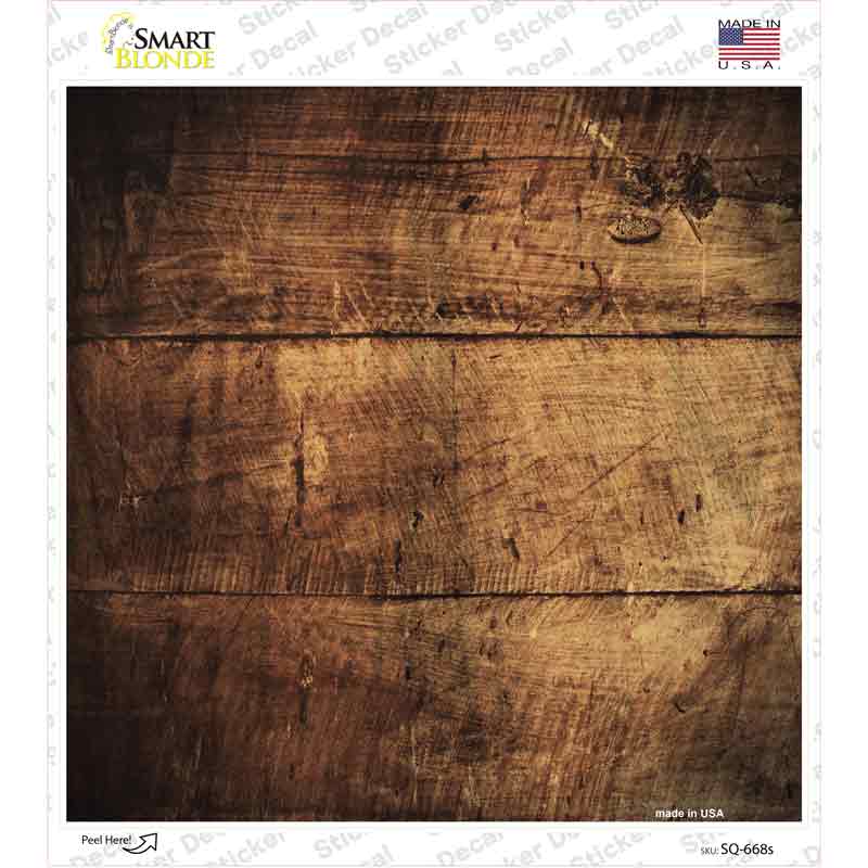 Wood Plank Blank Novelty Square Sticker Decal