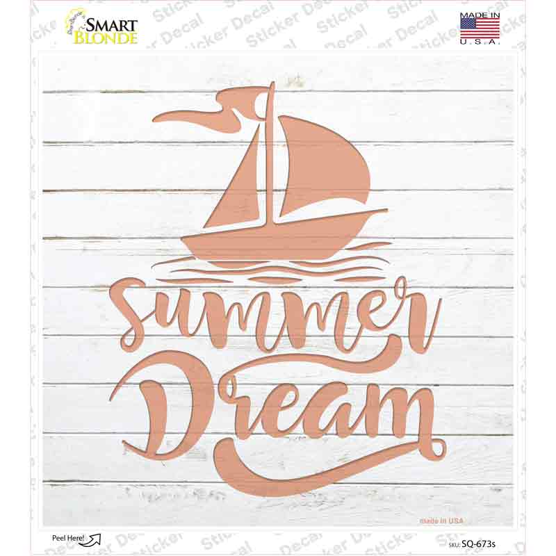 Summer Dream Novelty Square Sticker Decal