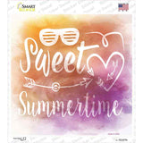 Sweet Summertime Novelty Square Sticker Decal