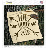 The Hunt Is Over Novelty Square Sticker Decal