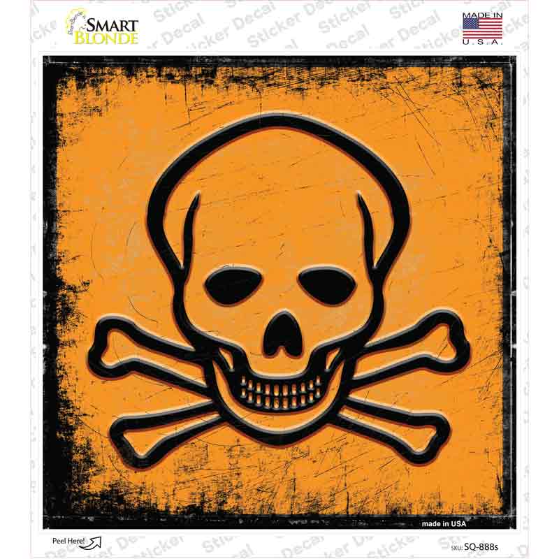 Danger Novelty Square Sticker Decal