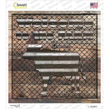 Welcome To The Farm Corrugated Cow Novelty Square Sticker Decal