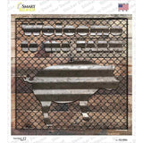 Welcome To The Farm Corrugated Pig Novelty Square Sticker Decal