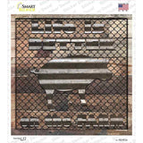 Better On The Farm Corrugated Pig Novelty Square Sticker Decal