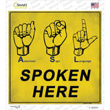 American Sign Language Novelty Square Sticker Decal