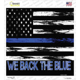Back The Blue Novelty Square Sticker Decal