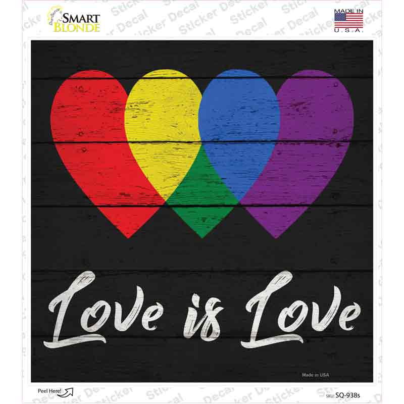 Love is Love Novelty Square Sticker Decal