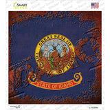 Idaho Rusty Stamped Novelty Square Sticker Decal