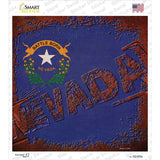 Nevada Rusty Stamped Novelty Square Sticker Decal