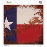 Texas Rusty Stamped Novelty Square Sticker Decal