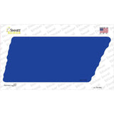 Blue Solid Novelty Tennessee Shape Sticker Decal