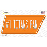 Number 1 Titans Fan Novelty Tennessee Shape Sticker Decal