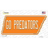 Go Predators Novelty Tennessee Shape Sticker Decal