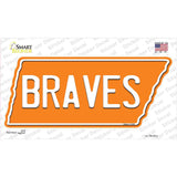 Braves Novelty Tennessee Shape Sticker Decal