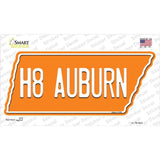 H8 Auburn Novelty Tennessee Shape Sticker Decal
