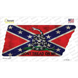 Confederate Dont Tread Novelty Tennessee Shape Sticker Decal