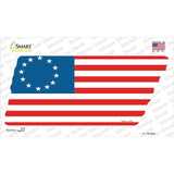 Betsy Ross American Flag Novelty Tennessee Shape Sticker Decal
