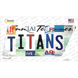 Titans Strip Art Novelty Tennessee Shape Sticker Decal