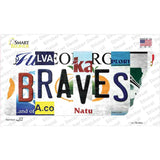 Braves Strip Art Novelty Tennessee Shape Sticker Decal