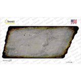 Gray Solid Novelty Rusty Tennessee Shape Sticker Decal